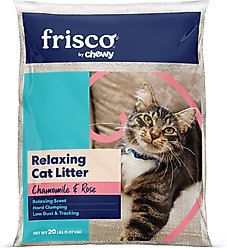 Frisco Relaxing Chamomile & Rose Scented Clumping Clay Cat Litter, 20-lb bag