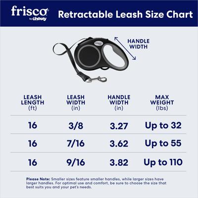 Show full view: Frisco Retractable Dog Leash, Black, Large: 16-ft long, 9/16-in wide, 1 count slide 7 of 9