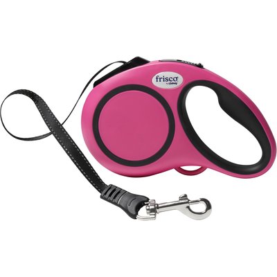 Frisco Frisco Retractable Dog Leash, Pink, Medium: 16-ft long, 7/16-in wide, 1 count