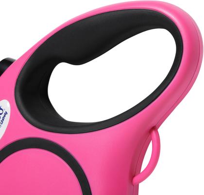 Show full view: Frisco Retractable Dog Leash, Pink, Medium: 16-ft long, 7/16-in wide, 1 count slide 3 of 9