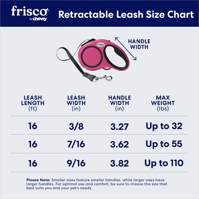 Show full view: Frisco Retractable Dog Leash, Pink, Small: 16-ft long, 3/8-in wide, 1 count slide 7 of 9