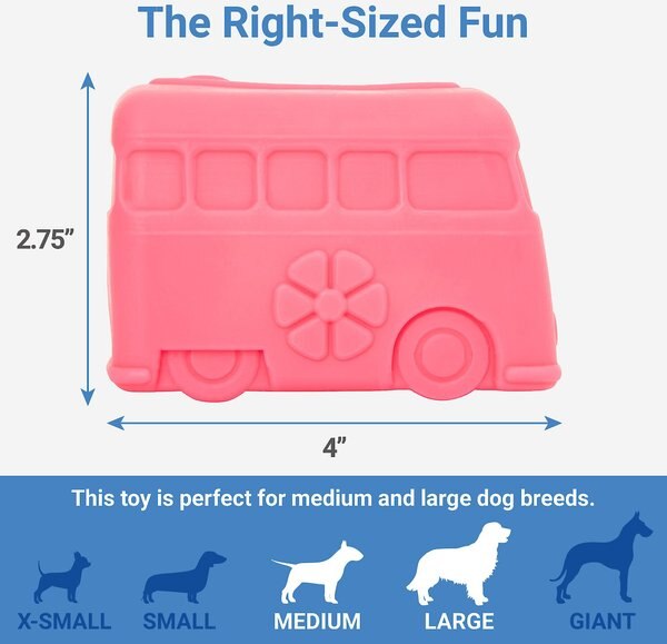 Frisco Retro Funky Van TPE Treat Dispenser Dog Toy, Medium/Large