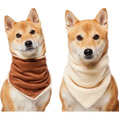 Frisco Reversible Cozy Knit Faux Fur Dog & Cat Pullover Bandana, Medium/Large