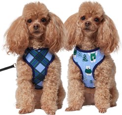 Frisco Reversible Holiday Polar Bears Dog Harness (Patent Pending), Blue, X-Small