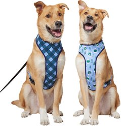 Frisco Reversible Holiday Polar Bears Dog Harness (Patent Pending), Blue, XX-Large/XXX-Large