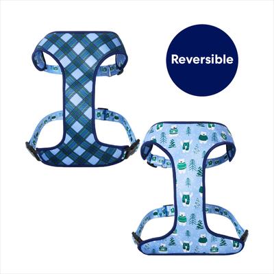 Show full view: Frisco Reversible Holiday Polar Bears Dog Harness (Patent Pending), Blue, XX-Large/XXX-Large slide 3 of 10