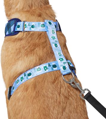 Show full view: Frisco Reversible Holiday Polar Bears Dog Harness (Patent Pending), Blue, XX-Large/XXX-Large slide 2 of 10
