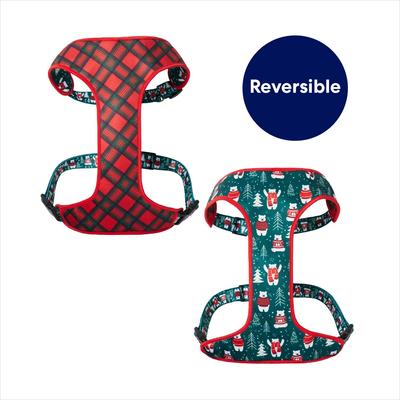 Show full view: Frisco Reversible Holiday Polar Bears Dog Harness (Patent Pending), Red, XX-Large/XXX-Large slide 4 of 11