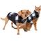 Show in main carousel: Frisco Reversible Medium Weight Boulder Plaid Dog & Cat Coat, Black/White, Medium slide 3 of 9