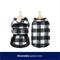 Show in main carousel: Frisco Reversible Medium Weight Boulder Plaid Dog & Cat Coat, Black/White, Medium slide 4 of 9
