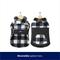 Show in main carousel: Frisco Reversible Medium Weight Boulder Plaid Dog & Cat Coat, Black/White, Medium slide 5 of 9