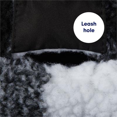 Show full view: Frisco Reversible Medium Weight Boulder Plaid Dog & Cat Coat, Black/White, Medium slide 6 of 9