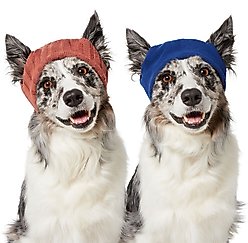 Frisco Reversible Polar Fleece Lined Dog & Cat Knit Beanie, Navy, Medium/Large