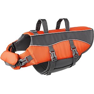 Frisco Ripstop Dog Life Jacket, Orange, Large