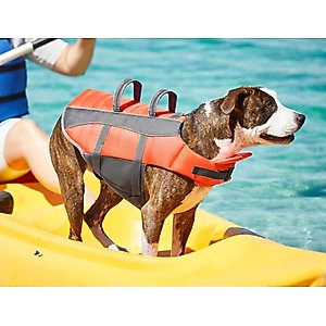 Frisco Ripstop Dog Life Jacket, Orange, Large