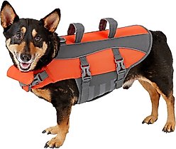 Frisco Ripstop Dog Life Jacket, Orange, Medium