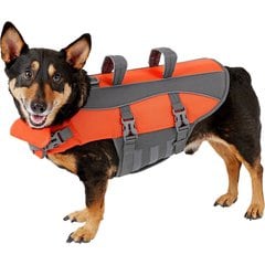 Frisco Ripstop Dog Life Jacket, Orange, Medium