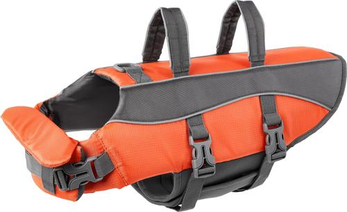 Show full view: Frisco Ripstop Dog Life Jacket, Orange, Medium slide 4 of 12