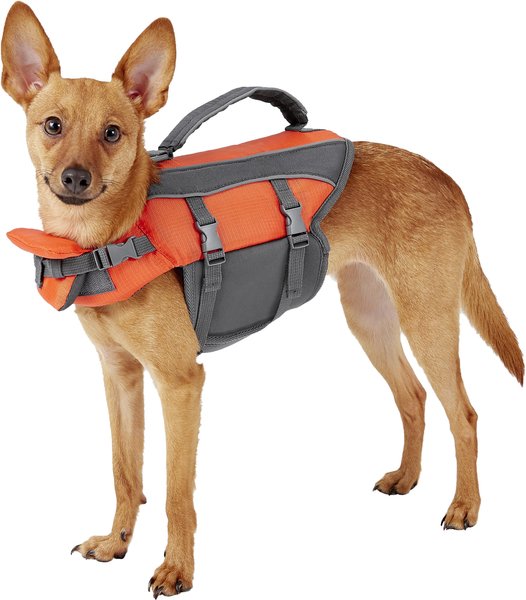 Show full view: Frisco Ripstop Dog Life Jacket, Orange, X-Small slide 1 of 12