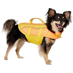 Frisco Ripstop Dog Life Jacket, Yellow/Peach, Small
