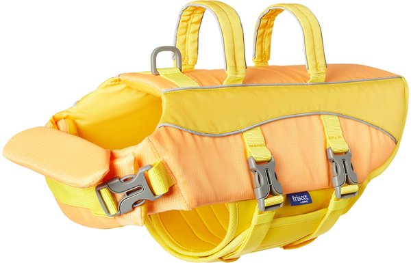 Show full view: Frisco Ripstop Dog Life Jacket, Yellow/Peach, Small slide 4 of 12