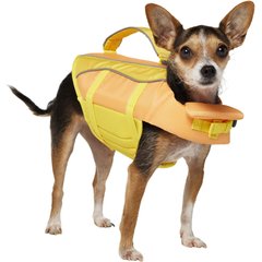 Frisco Ripstop Dog Life Jacket, Yellow/Peach, X-Small