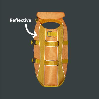 Show full view: Frisco Ripstop Dog Life Jacket, Yellow/Peach, X-Small slide 7 of 12