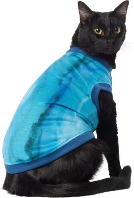 Show full view: Frisco River Watercolor Dog & Cat T-Shirt, Blue, Small slide 1 of 10