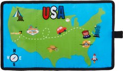 Frisco Road Trip Foldable Map Flat Plush Squeaky Dog Toy