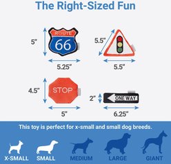 Frisco Road Trip Traffic Signs Plush Squeaky Dog Toy, 4 count slide 2 of 3