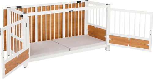 Show full view: Frisco "Roma" Credenza & Mat Dog Crate, Brown, 55.5 x 24.5 x 30 inches slide 5 of 8