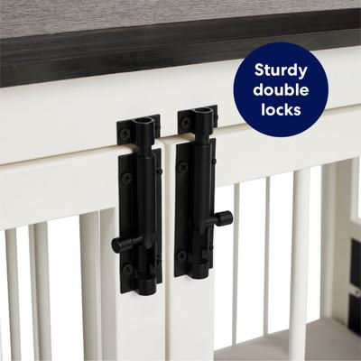 Show full view: Frisco "Roma" Dog Crate Credenza & Mat, Espresso, 65 x 28.7 x 32 inches slide 5 of 8