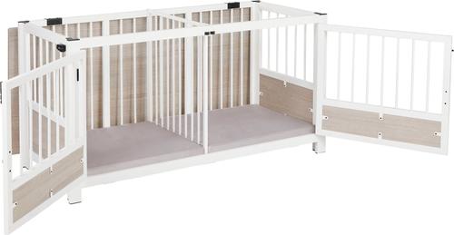 Show full view: Frisco "Roma" Dog Crate Credenza & Mat, Gray, 55.5 x 24.5 x 30 inches slide 5 of 9