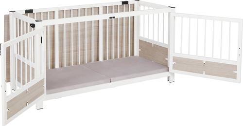 Show full view: Frisco "Roma" Dog Crate Credenza & Mat, Gray, 55.5 x 24.5 x 30 inches slide 6 of 9