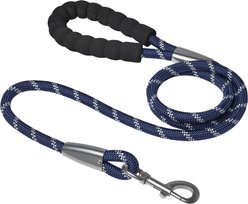 Frisco Rope Dog Leash with Padded Handle, Blue, 5-ft long