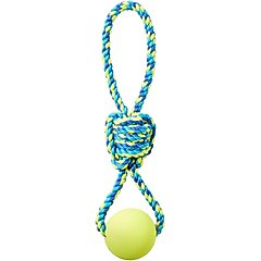 Frisco Rope with Rubber Ball Dog Toy, Medium/Large