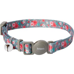 Frisco Rose Polyester Breakaway Cat Collar with Bell, 8 to 12-in neck, 3/8-in wide