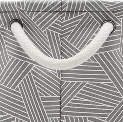 Frisco Round Collapsible Pet Toy Storage Bin, Gray Basket Weave slide 2 of 4