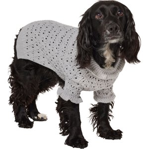 Pup Crew Gold Polka Dot Ruffled Dog & Cat Sweater