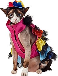 Frisco Ruffle Party Dog & Cat Dress + Headpiece, Small