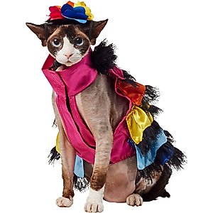 Frisco Ruffle Party Dog & Cat Dress + Headpiece, Small
