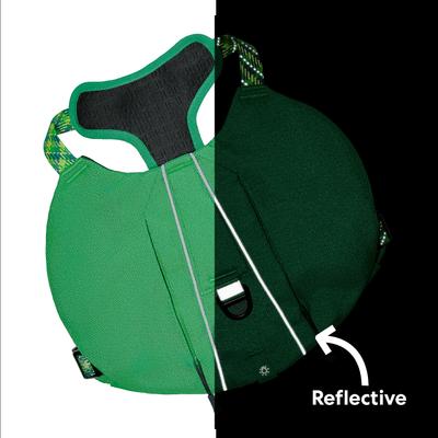 Show full view: Frisco Rugged Day Pack Harness with Reflective Straps, Green, Large slide 6 of 12