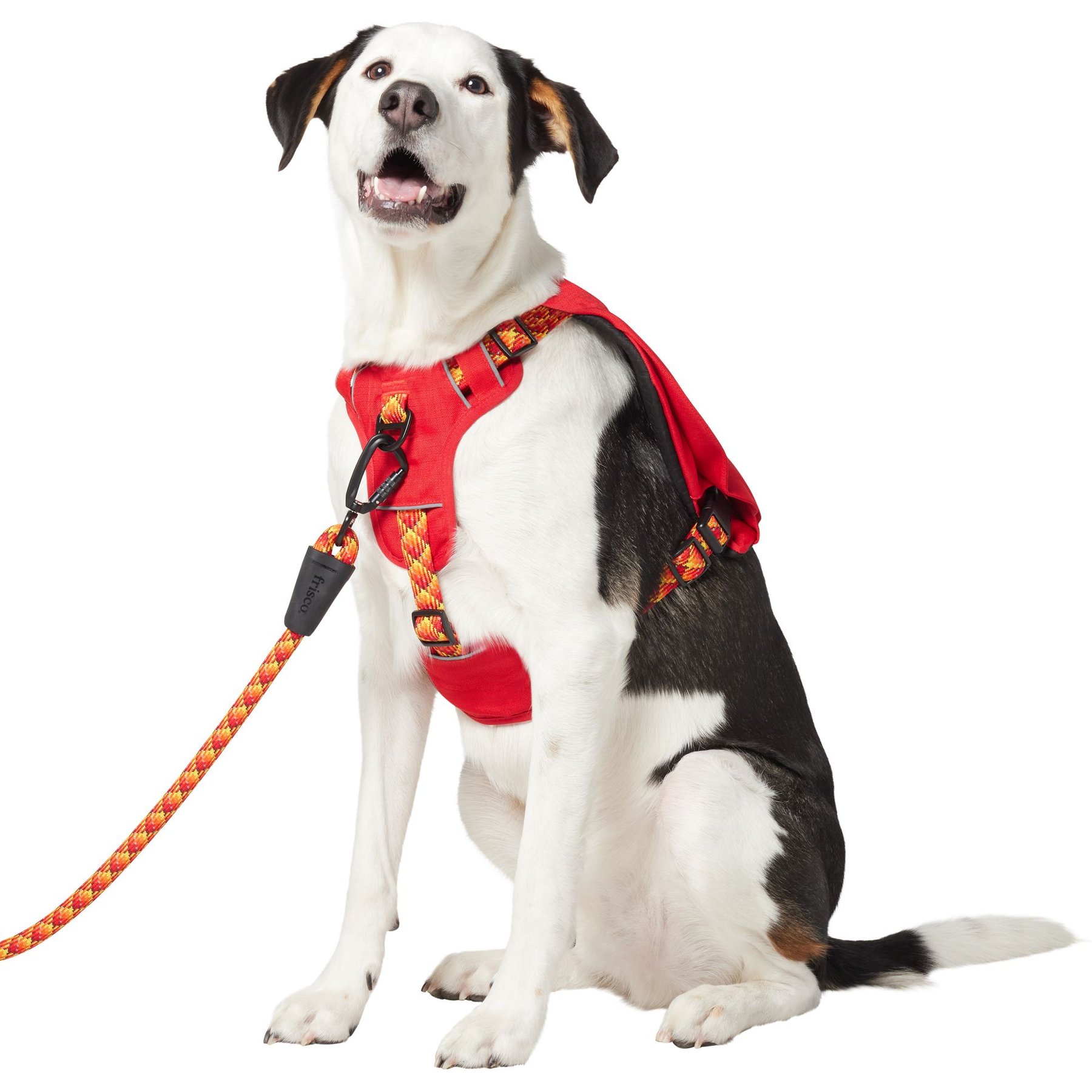 Frisco Rugged Day Pack Harness with Reflective Straps, Red, X-Large