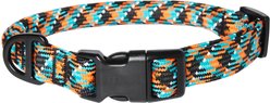 Frisco Rugged Reflective Rope Dog Collar, Black, 16 to 18-in neck, 3/4-in wide