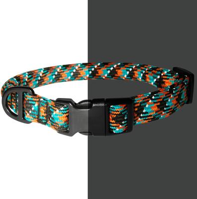 Show full view: Frisco Rugged Reflective Rope Dog Collar, Black, 16 to 18-in neck, 3/4-in wide slide 4 of 11
