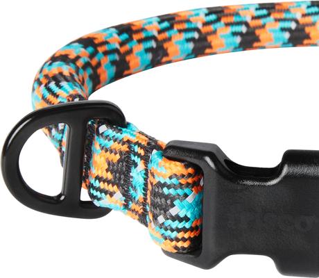 Show full view: Frisco Rugged Reflective Rope Dog Collar, Black, 18 to 20-in neck, 3/4-in wide slide 2 of 11