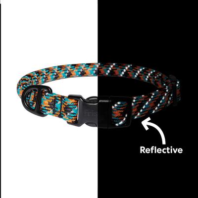 Show full view: Frisco Rugged Reflective Rope Dog Collar, Black, 18 to 20-in neck, 3/4-in wide slide 4 of 11