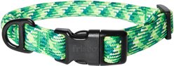 Frisco Rugged Reflective Rope Dog Collar, Green, 14 to 16-in neck, 3/4-in wide