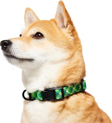 Show full view: Frisco Rugged Reflective Rope Dog Collar, Green, 14 to 16-in neck, 3/4-in wide slide 3 of 11
