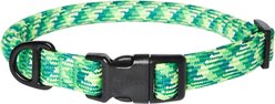 Frisco Rugged Reflective Rope Dog Collar, Green, 18 to 20-in neck, 3/4-in wide